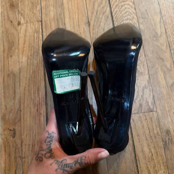 Jessica Rich Transparent Mesh Stiletto Heels – Black – Size 39 - Picture 5 of 7